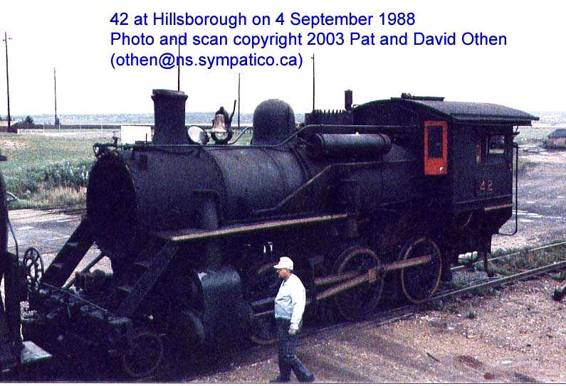 Engine 42 in Hillsborough September 4, 1988. Photo by David Othen.